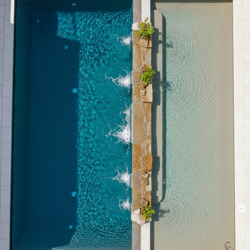 Option E rendering - Two-Level Split